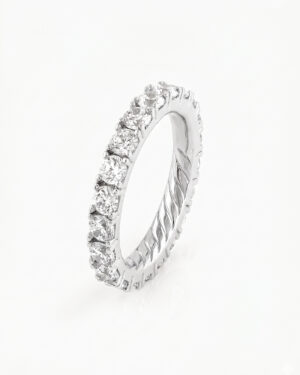 Éclat Eternity Ring | Rhodium Plated