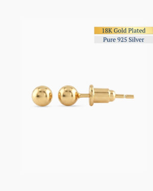 Sphere Studs Earrings | 18K Gold Plated
