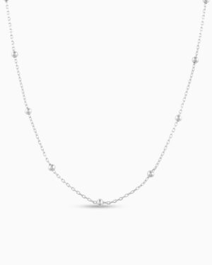 Satellite Necklace | Rhodium Plated