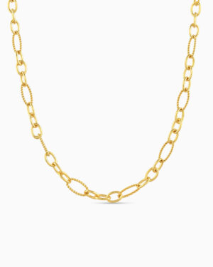 Alterna Links Necklace | 18K Gold Plated