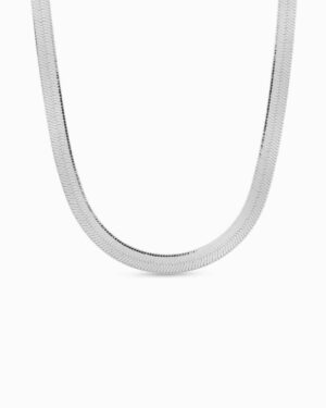 Silhouette Bold Necklace | Rhodium Plated