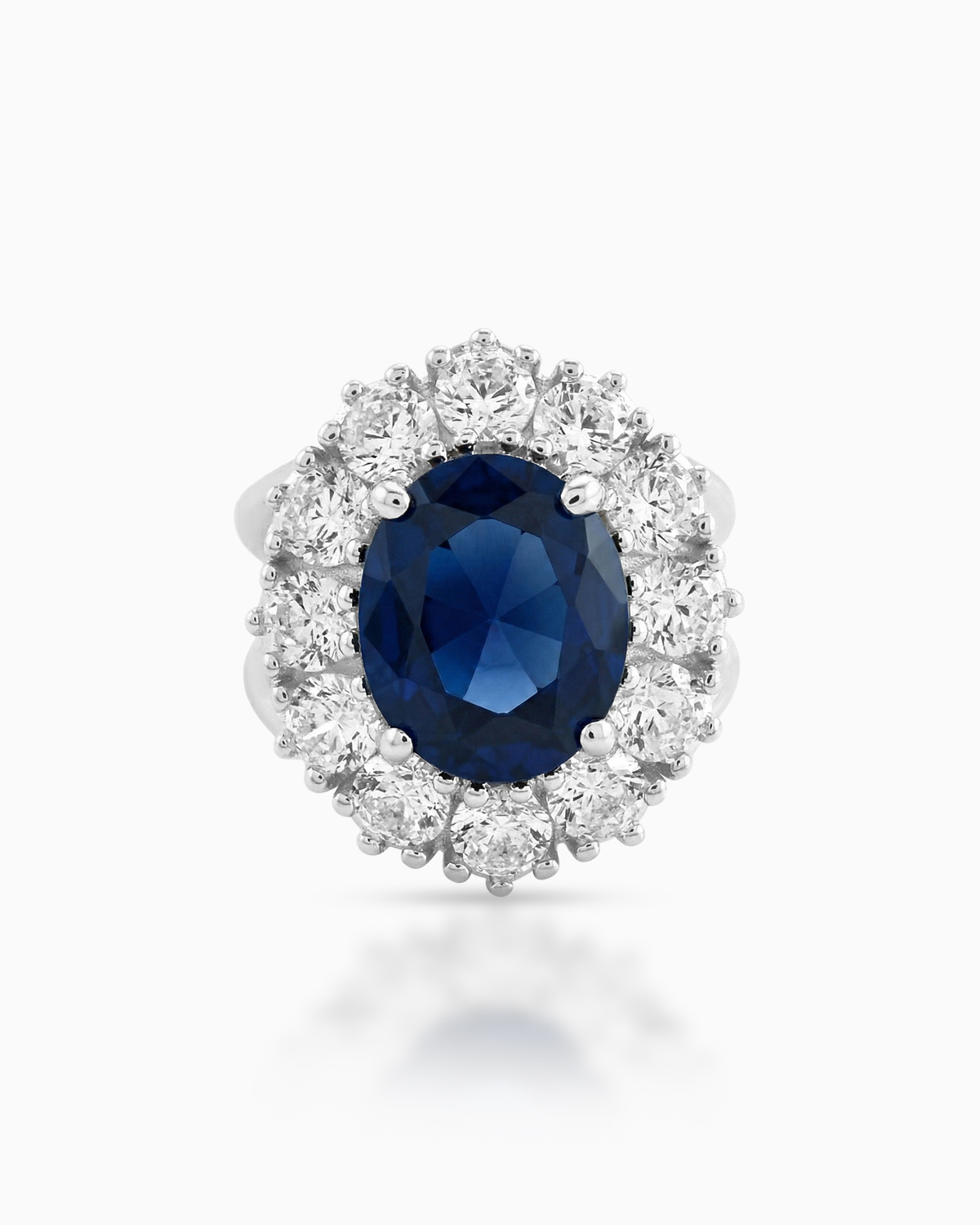 Azur Halo Cocktail Ring | Blue Sapphire - Image 3