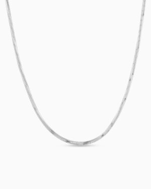 Facet Necklace | Rhodium Plated