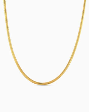Serpentine Slim Necklace | 18K Gold Plated